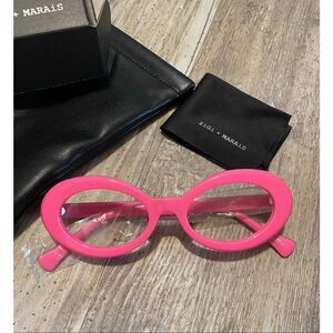 Zigi + Marais Pink Edit Neon Pink Blue Light Eye Glasses
